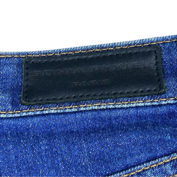 Sonia Rykiel Womens Bootcut Jeans Sz 40 / 31x32 High Rise Button Closure Luxury - Picture 10 of 16